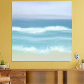 Toile Abstrait Bleu briser des vagues en aquarelle (Insitu(Salon))
