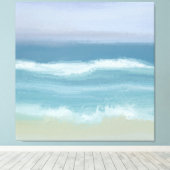 Toile Abstrait Bleu briser des vagues en aquarelle (Insitu (Plancher de Bois))