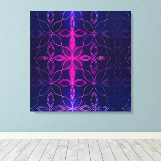 Toile Abstrait bleu et violet (Insitu (Plancher de Bois))