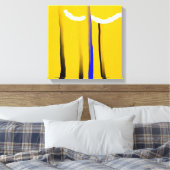 Toile Abstrait Bleu Jaune Noir Blanc Peinture à l'huile (Insitu(Chambre))