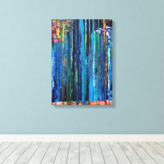 Toile Abstrait - Cascade (Insitu (Plancher de Bois))