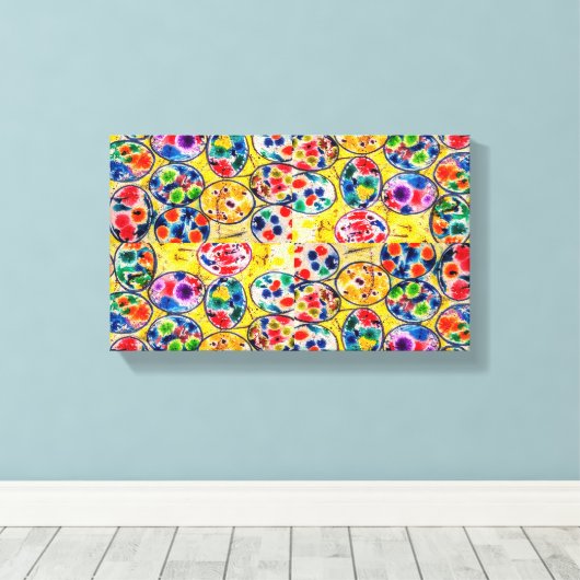 Toile Abstrait coloré moderne (Insitu (Plancher de Bois))