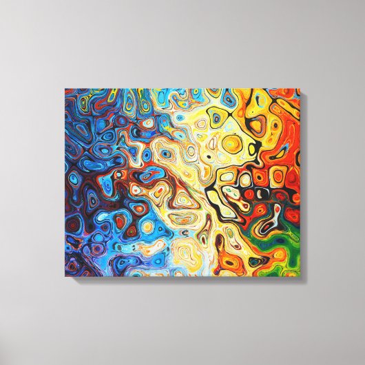 Toile Abstrait, comme le plasma, la fusion solaire (Recto)