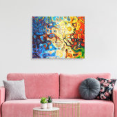 Toile Abstrait, comme le plasma, la fusion solaire (Insitu(Salon))