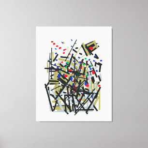 Toile Abstrait dans les formes de bande et de lettres 1