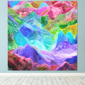 Toile Abstrait de Crystal Mountain (Insitu (Plancher de Bois))