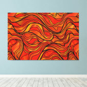 Toile Abstrait de verre orange (Insitu (Plancher de Bois))