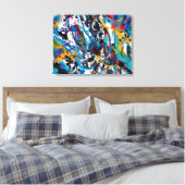 Toile Abstrait éclat de peinture (Insitu(Chambre))