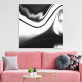 Toile Abstrait en noir et blanc (Insitu(Salon))