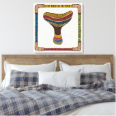Toile Abstrait Ethnique Champignon (Insitu(Chambre))