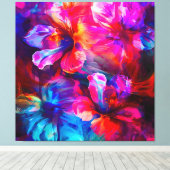 Toile Abstrait Garden Bloom (Insitu (Plancher de Bois))