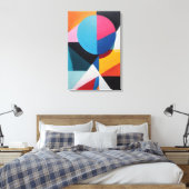 Toile Abstrait géométrique coloré (Insitu(Chambre))