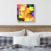 Toile Abstrait géométrique multicouleur carré (Insitu(Chambre))