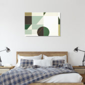 Toile Abstrait Géométrique Tons Terreux Modernes (Insitu(Chambre))