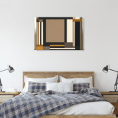 Toile Abstrait Géométrique Tons Terreux Modernes (Insitu(Chambre))