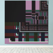 Toile Abstrait géométrique violet (Insitu (Plancher de Bois))