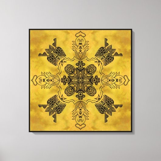 Toile Abstrait Goth Tribal Line Dessin Motif répété (Recto)