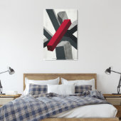 Toile Abstrait Gras 3D Rouge Noir Blanc (Insitu(Chambre))