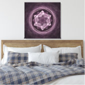 Toile Abstrait gris foncé violet fractal (Insitu(Chambre))
