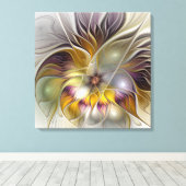 Toile Abstrait Imaginaire coloré Fleur moderne Triptyque (Insitu (Plancher de Bois))