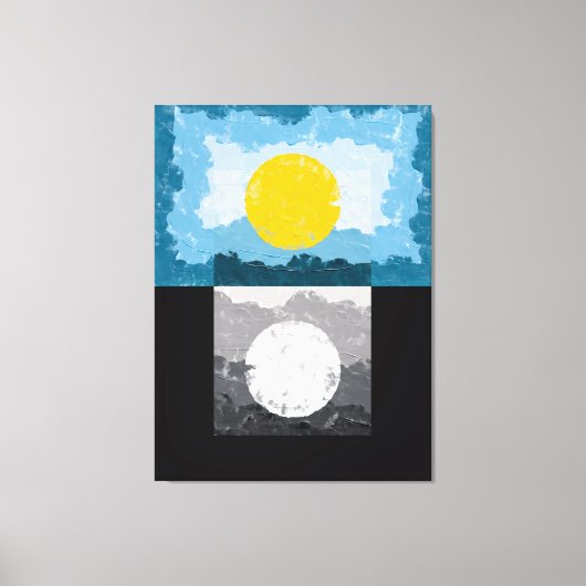 Toile Abstrait Jour et Nuit Modernes (Recto)