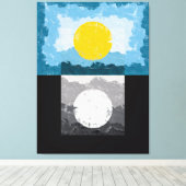 Toile Abstrait Jour et Nuit Modernes (Insitu (Plancher de Bois))