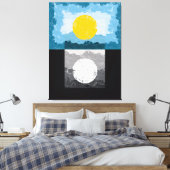 Toile Abstrait Jour et Nuit Modernes (Insitu(Chambre))