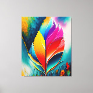 Toile Abstrait Laisser aquarelle peinture
