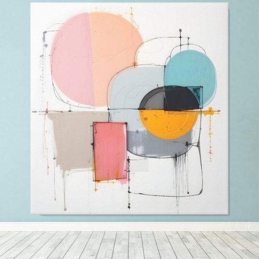 Toile abstrait - minimaliste (Insitu (Plancher de Bois))