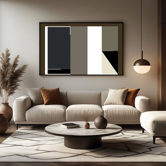 Toile Abstrait Minimaliste Moderne Bauhaus