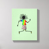 Toile Abstrait, moderne Art africain Élégant Danseuse (Recto)