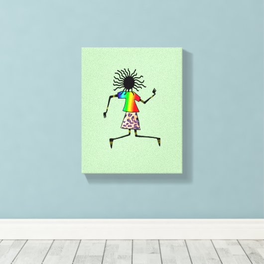 Toile Abstrait, moderne Art africain Élégant Danseuse (Insitu (Plancher de Bois))