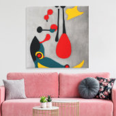 Toile Abstrait moderne Le Pendule Rouge (Insitu(Salon))