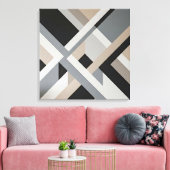 Toile Abstrait Moderne Neutre en 3D Couches (Insitu(Salon))