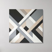 Toile Abstrait Moderne Neutre en 3D Couches (Recto)