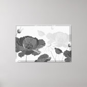 Toile Abstrait moderne noir et blanc Floral I Canvas Pr (Recto)