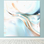 Toile Abstrait moderne pastel bleu clair et rose vif (Insitu (Plancher de Bois))