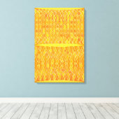 Toile Abstrait moderne "Pluie d'or" - Jaune d'or (Insitu (Plancher de Bois))