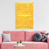 Toile Abstrait moderne "Pluie d'or" - Jaune d'or (Insitu(Salon))