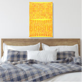 Toile Abstrait moderne "Pluie d'or" - Jaune d'or (Insitu(Chambre))