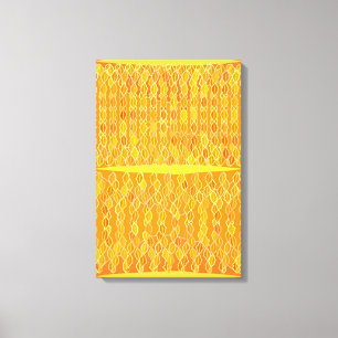 Toile Abstrait moderne "Pluie d'or" - Jaune d'or