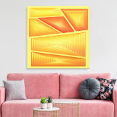 Toile Abstrait moderne - Pyramides de 3 jours, Or (Insitu(Salon))