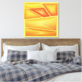 Toile Abstrait moderne - Pyramides de 3 jours, Or (Insitu(Chambre))