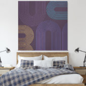 Toile Abstrait moderne violet (Insitu(Chambre))