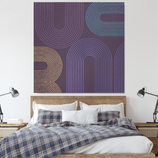 Toile Abstrait moderne violet (Insitu(Chambre))