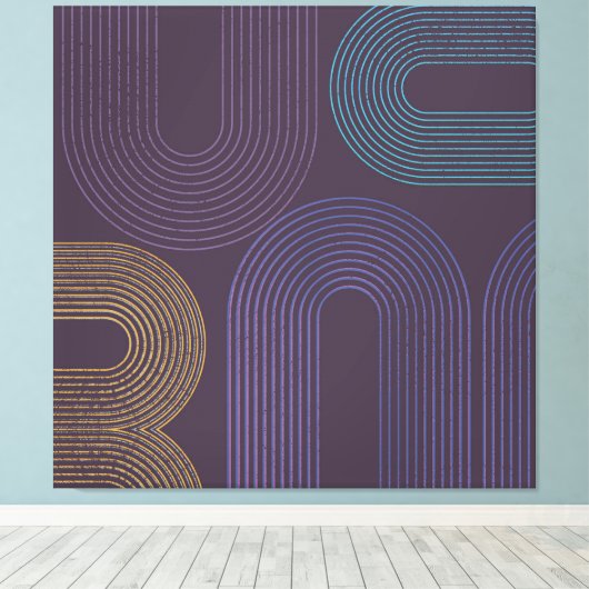 Toile Abstrait moderne violet (Insitu (Plancher de Bois))