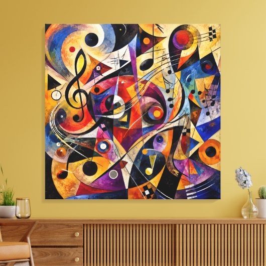 Toile Abstrait Musical Art de Style Kandinsky (Insitu(Salon))