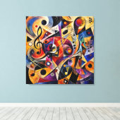 Toile Abstrait Musical Art de Style Kandinsky (Insitu (Plancher de Bois))