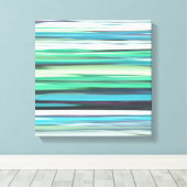 Toile Abstrait n° 2 : bleu vert d'eau (Insitu (Plancher de Bois))