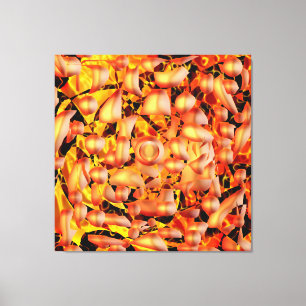 Toile Abstrait orange